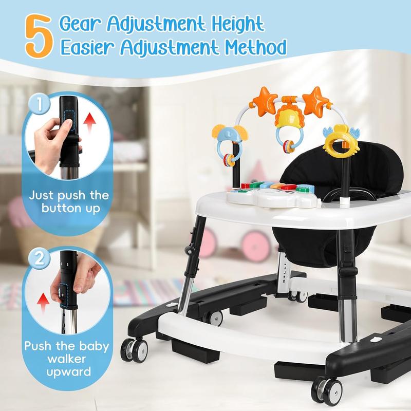 Multifunctional Baby Walker with Music, Lights & Toys