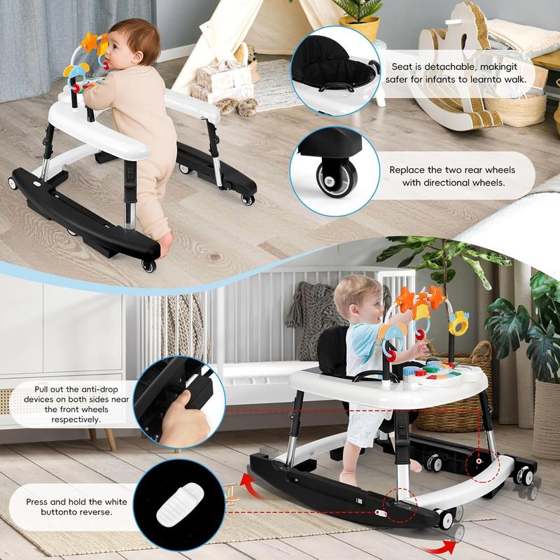 Multifunctional Baby Walker with Music, Lights & Toys