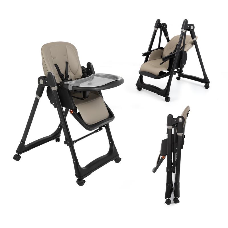 Multifunctional Baby High Chair with Removable Double Tray